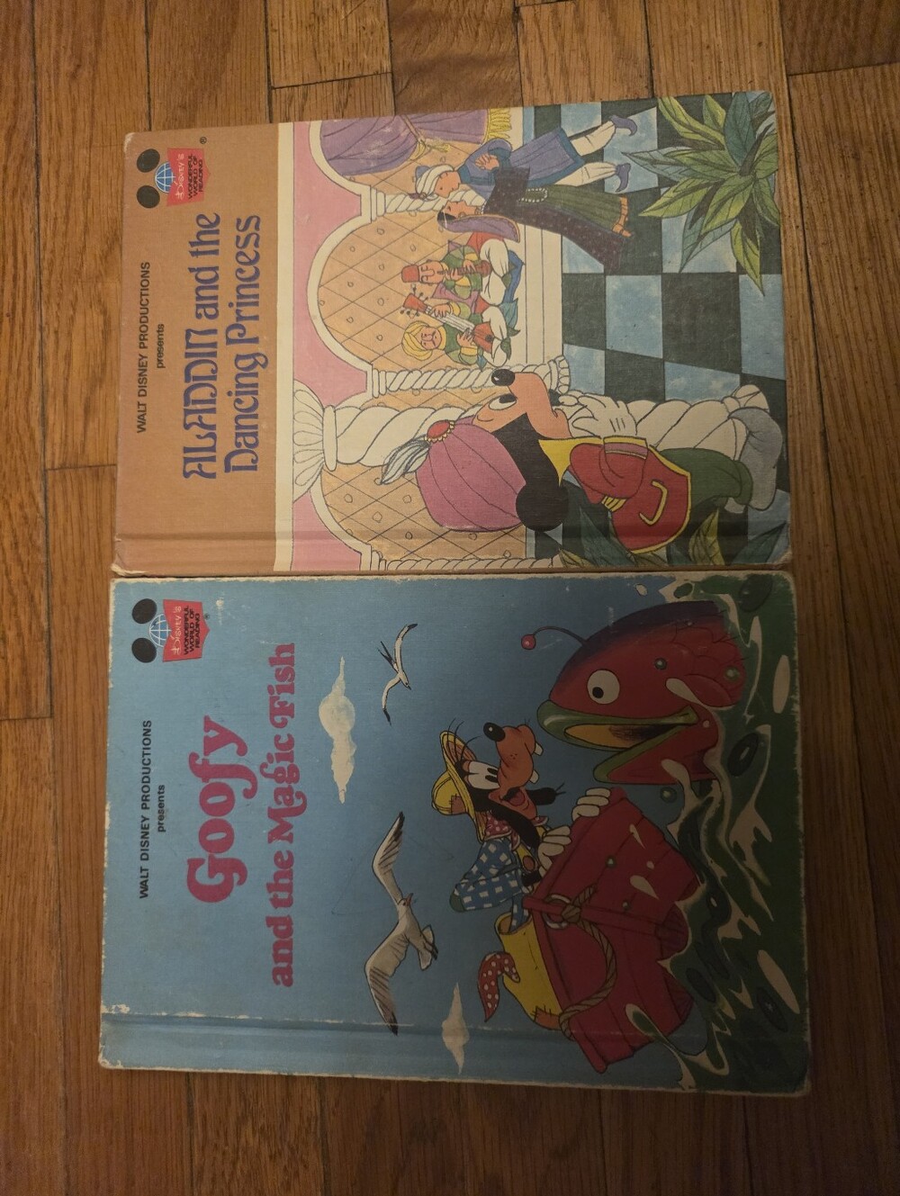 Goofy And The Magic Fish +  Aladdin & Dancing Princess Book Lot (Disney)
